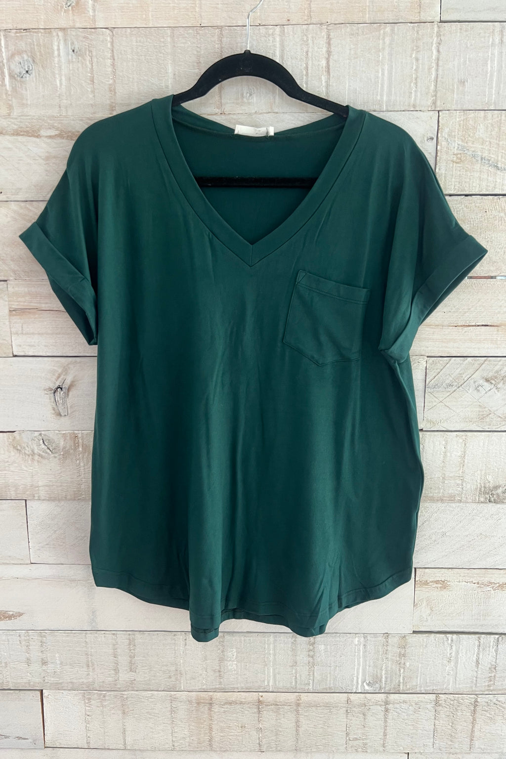 Solid Basic Tee- Hunter Green