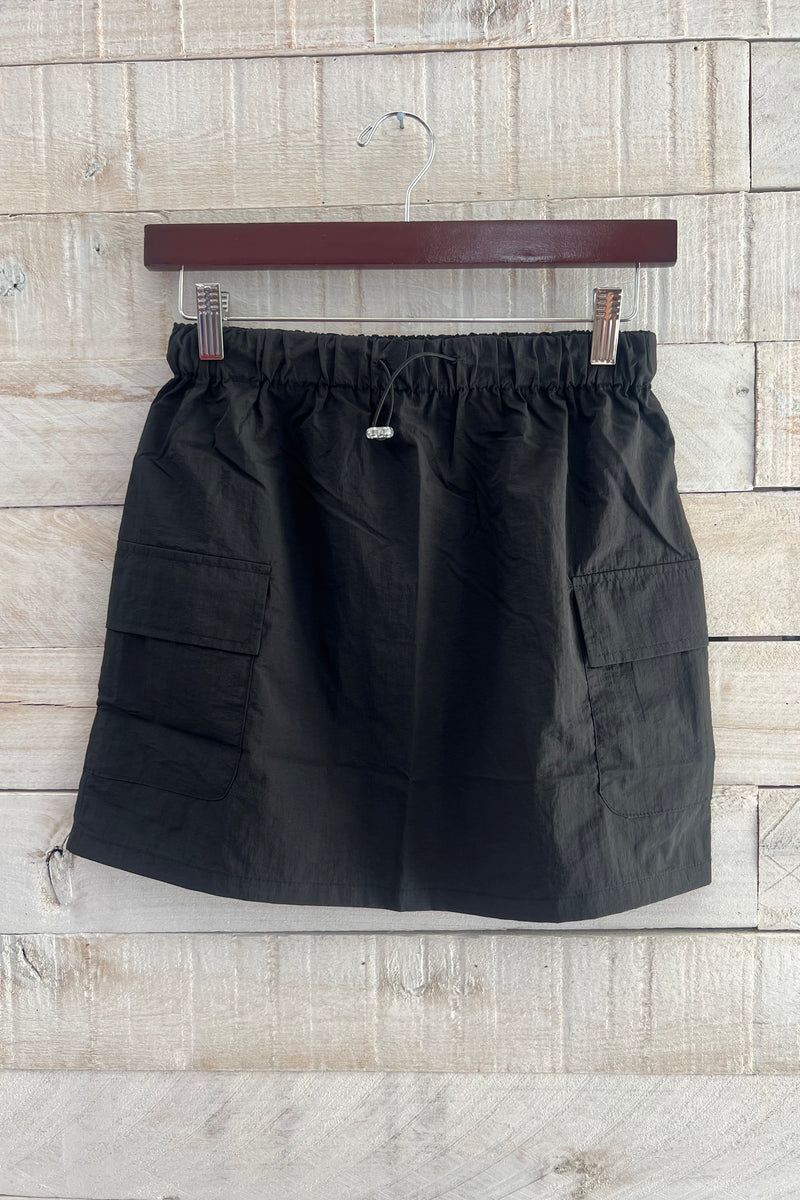 Elastic Mini Skirt- Black