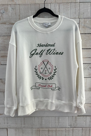 "Golf Wives" Sweatshirt- White