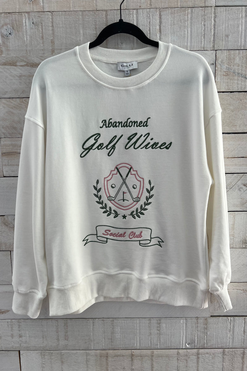 "Golf Wives" Sweatshirt- White