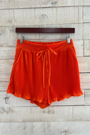 Pleated Shorts- Orange