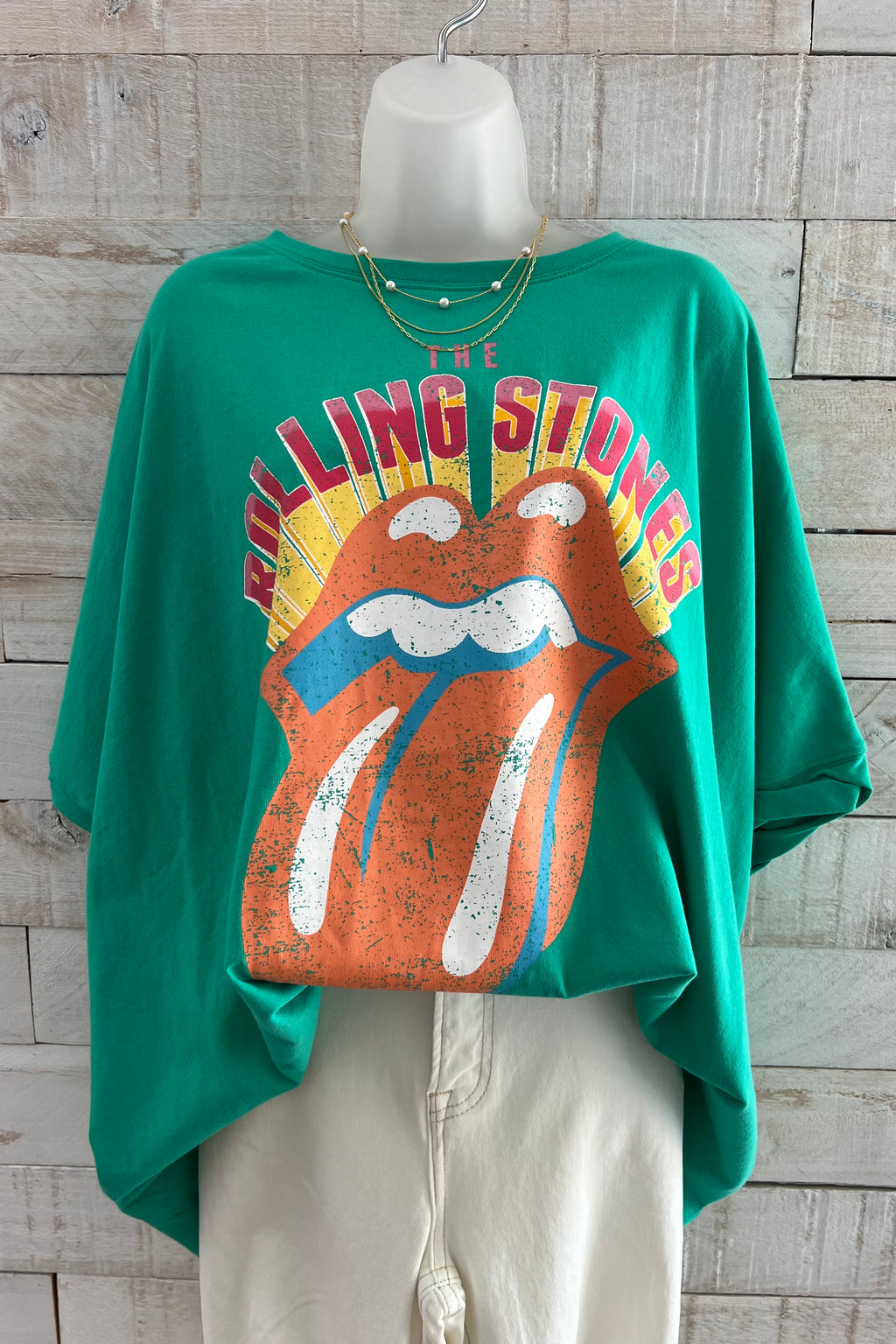 Oversized Graphic T-Shirt- Kelly Green
